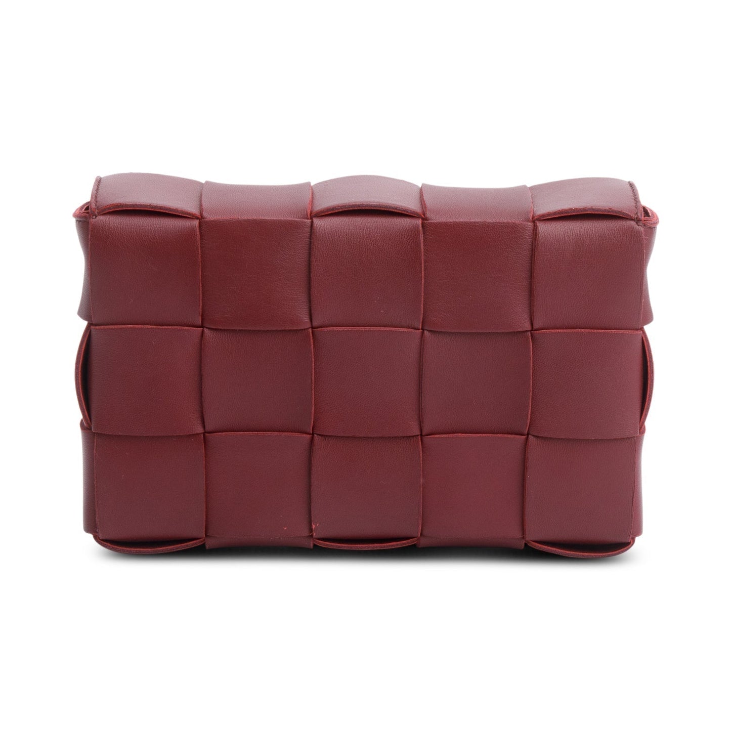 Bottega Veneta Burgundy Intrecciato Cassette Bag