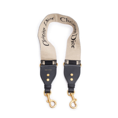 Christian Dior Navy/Beige Embroidered Woven Shoulder Strap Rovelle Bags