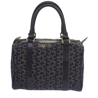Luxury CELINE C Macadam Canvas Hand Bag Navy 60577
