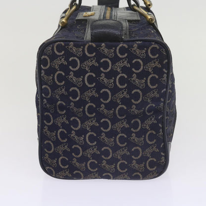 Luxury CELINE C Macadam Canvas Hand Bag Navy 60577