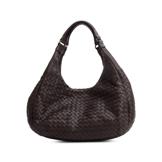 Bottega Veneta Brown Intrecciato Leather Campana Hobo