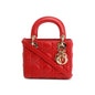 Christian Dior Red Cannage Leather Mini Lady Dior Bag Rovelle Bags