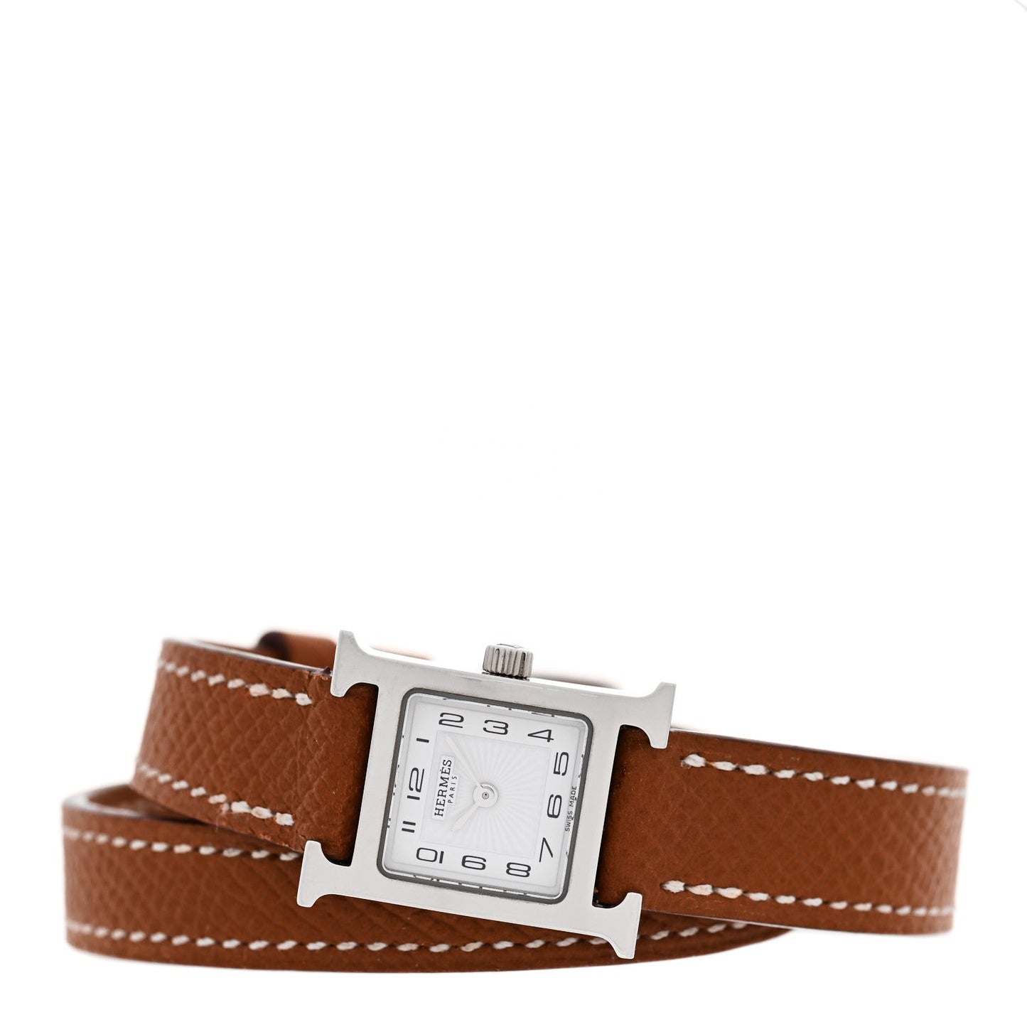 Stainless Steel Epsom 17.2mm Heure H Hour Quartz Watch Gold