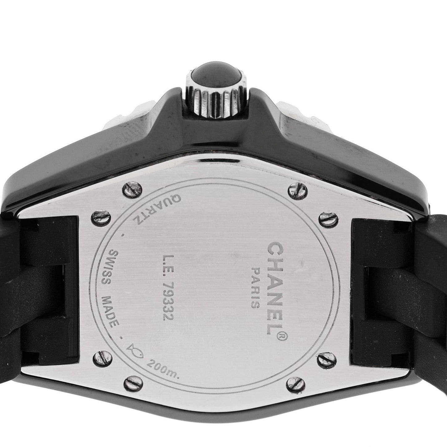 Stainless Steel Matte Ceramic 33mm J12 Quartz Watch Black