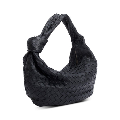 Bottega Veneta 2026 Black Intrecciato Leather Small Jodie Bag