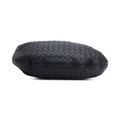 Bottega Veneta 2026 Black Intrecciato Leather Small Jodie Bag