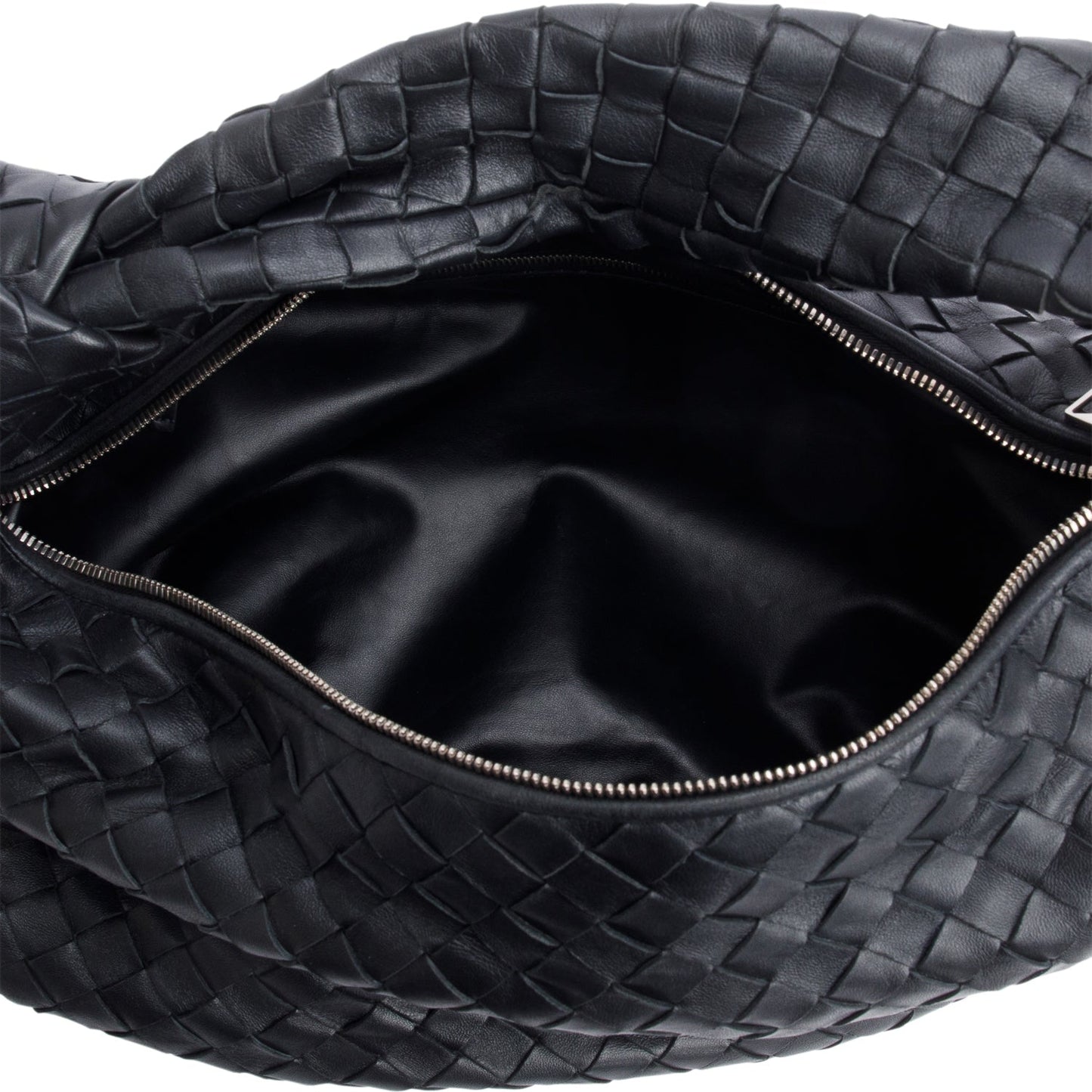 Bottega Veneta 2026 Black Intrecciato Leather Small Jodie Bag