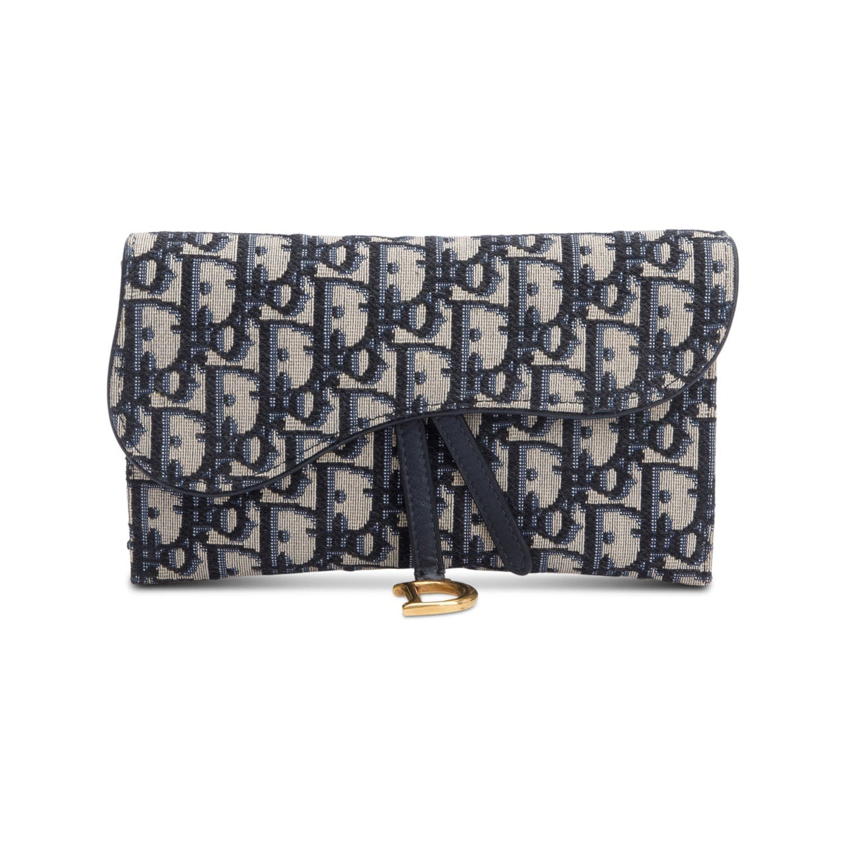 Christian Dior Oblique Jacquard Saddle Pouch with Chain Rovelle Bags