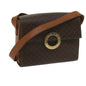 Luxury CELINE Macadam Canvas Shoulder Bag PVC Leather Brown 60985