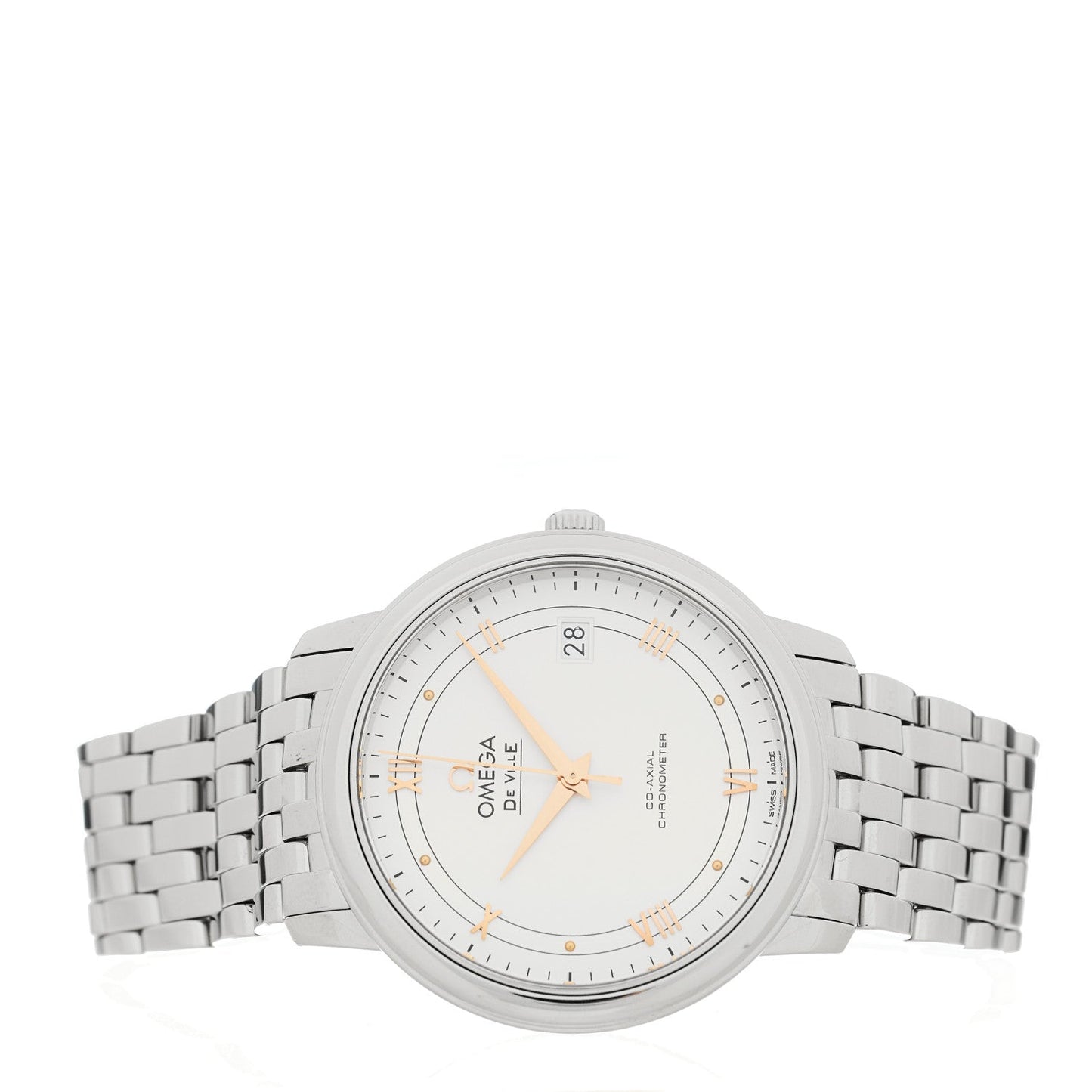 Stainless Steel 36mm De Ville Prestige Co-Axial Automatic Watch Silver 424.10.37.20.02.002