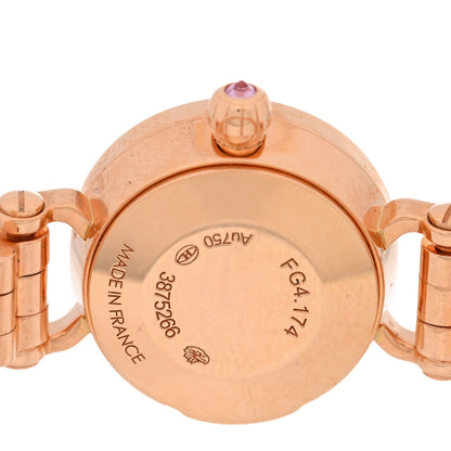 18K Rose Gold Diamond Pink Sapphire 16mm Faubourg Quartz Watch