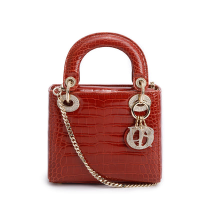 Christian Dior Red Crocodile Crystal Embellished Mini Lady Dior Bag Rovelle Bags