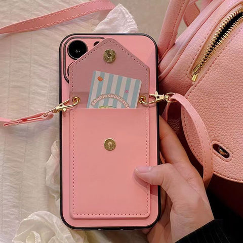 New Luxury  Insert card Crossbody phone case for iPhone