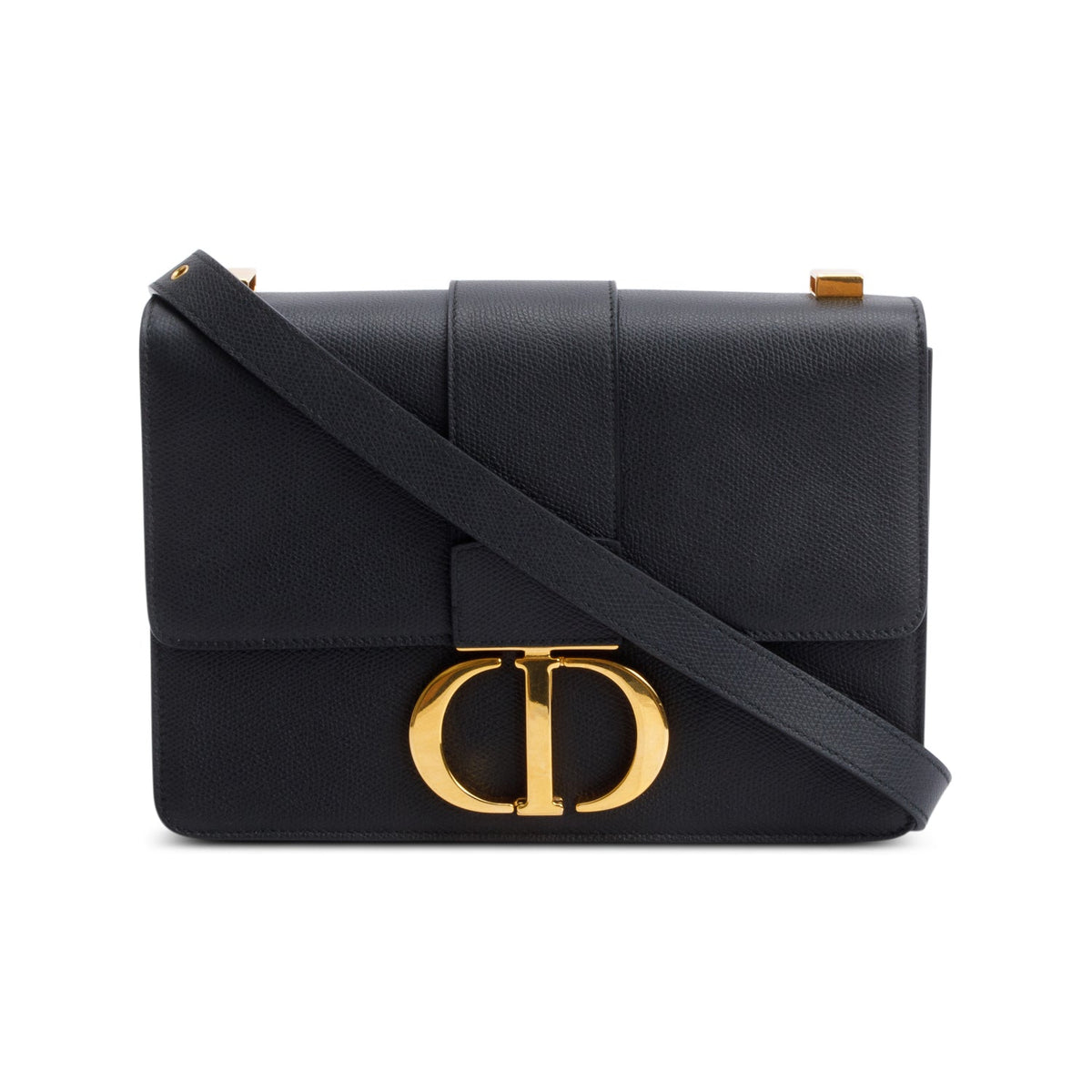 Christian Dior Black Leather Medium 30 Montaigne Bag Rovelle Bags