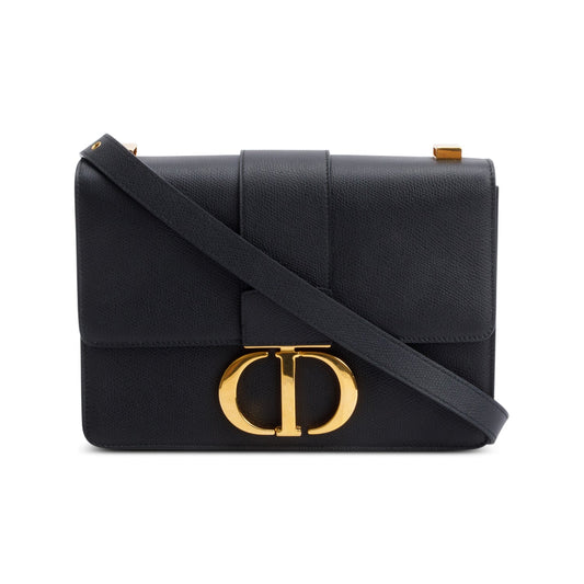 Christian Dior Black Leather Medium 30 Montaigne Bag Rovelle Bags