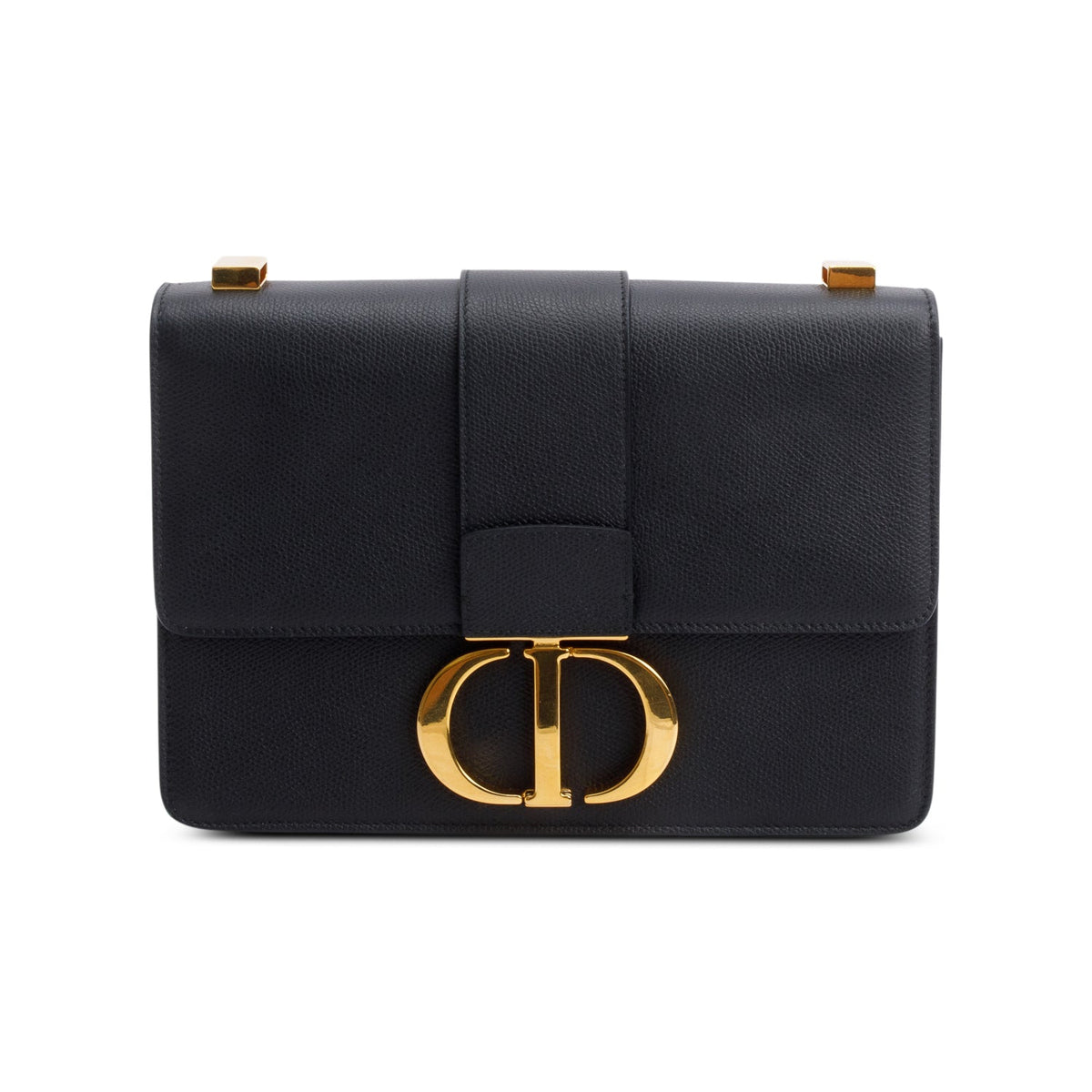 Christian Dior Black Leather Medium 30 Montaigne Bag Rovelle Bags