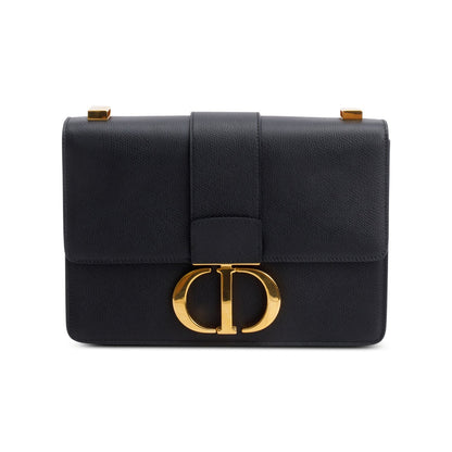 Christian Dior Black Leather Medium 30 Montaigne Bag Rovelle Bags
