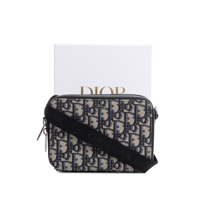 Christion Dior 2020 Oblique Jacquard Zipped Pouch Crossbody Rovelle Bags