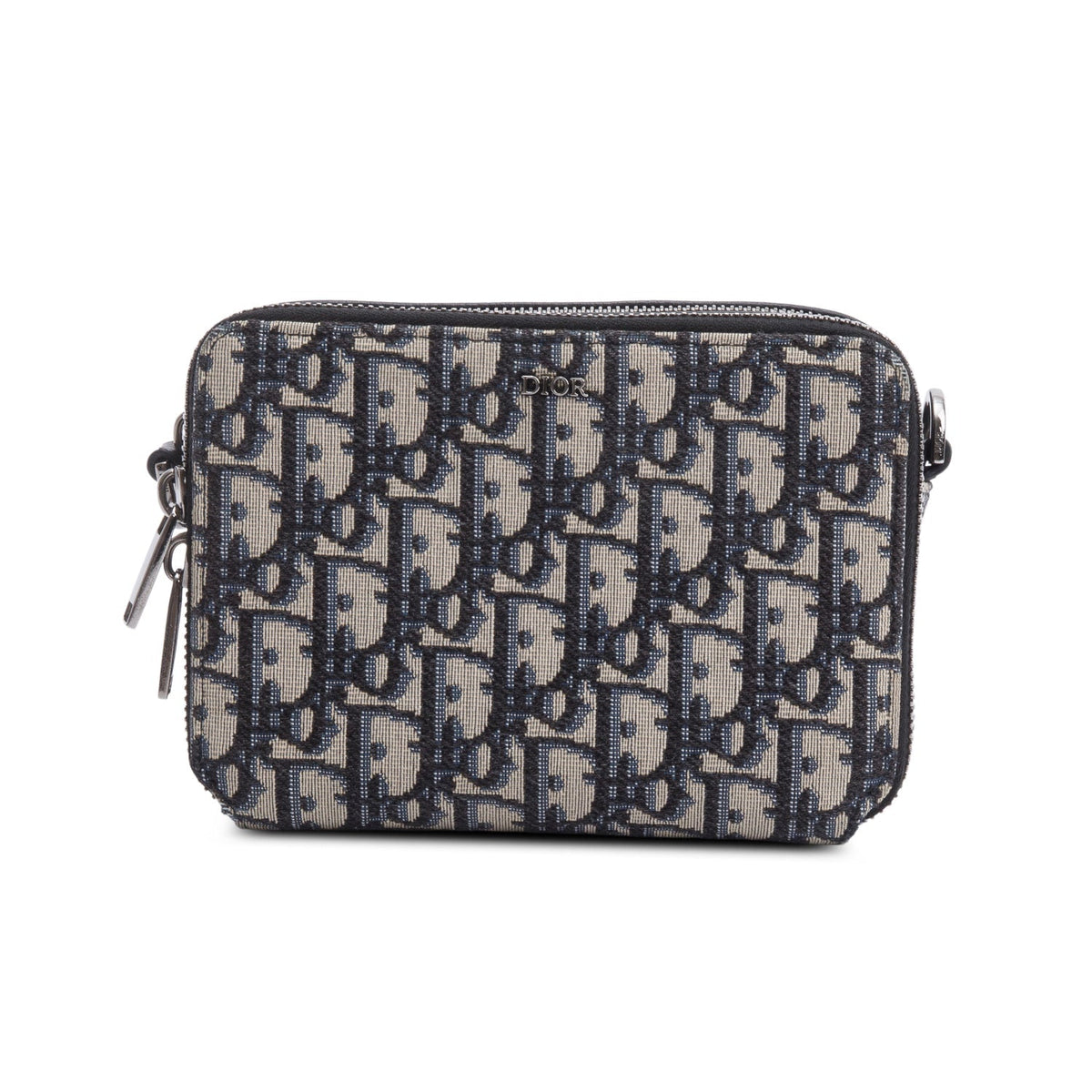 Christion Dior 2020 Oblique Jacquard Zipped Pouch Crossbody Rovelle Bags