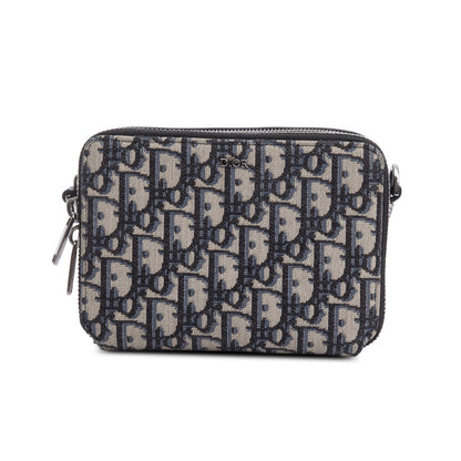 Christion Dior 2020 Oblique Jacquard Zipped Pouch Crossbody Rovelle Bags