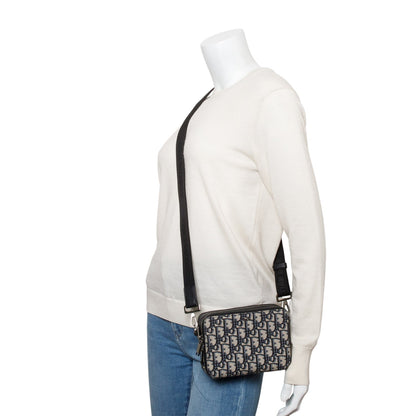Christion Dior 2020 Oblique Jacquard Zipped Pouch Crossbody Rovelle Bags
