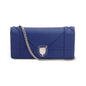 Christian Dior Blue Grained Calfskin Leather Diorama Croisiere Wallet on Chain Rovelle Bags