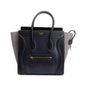 Celine Black & Grey Bi-color Calfskin Leather Micro Luggage Tote