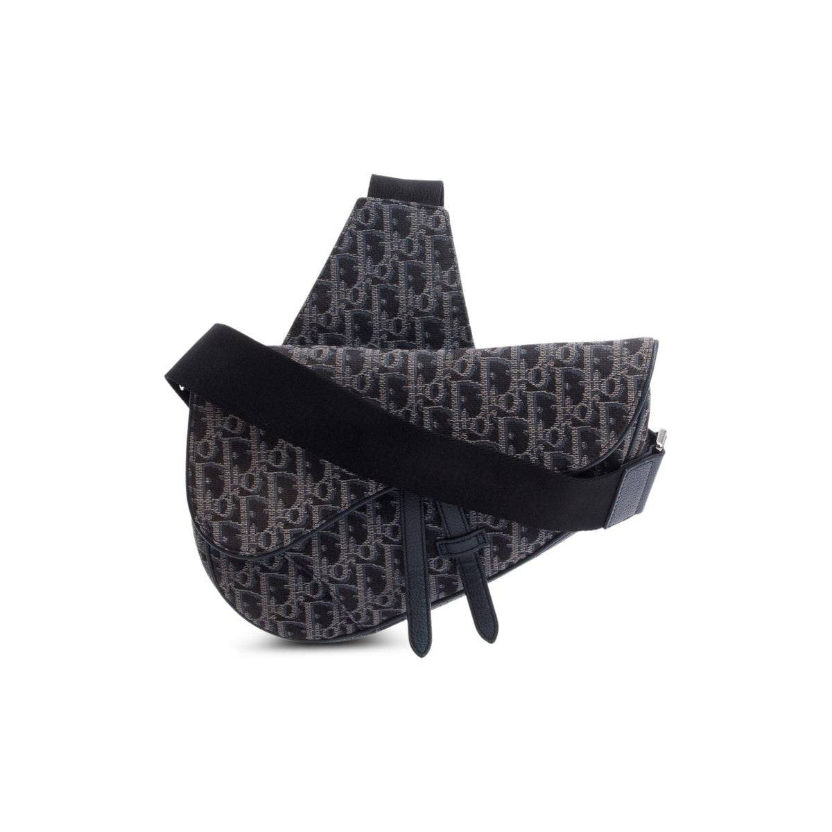 Christian Dior Black Oblique Jacquard Saddle Bag Rovelle Bags