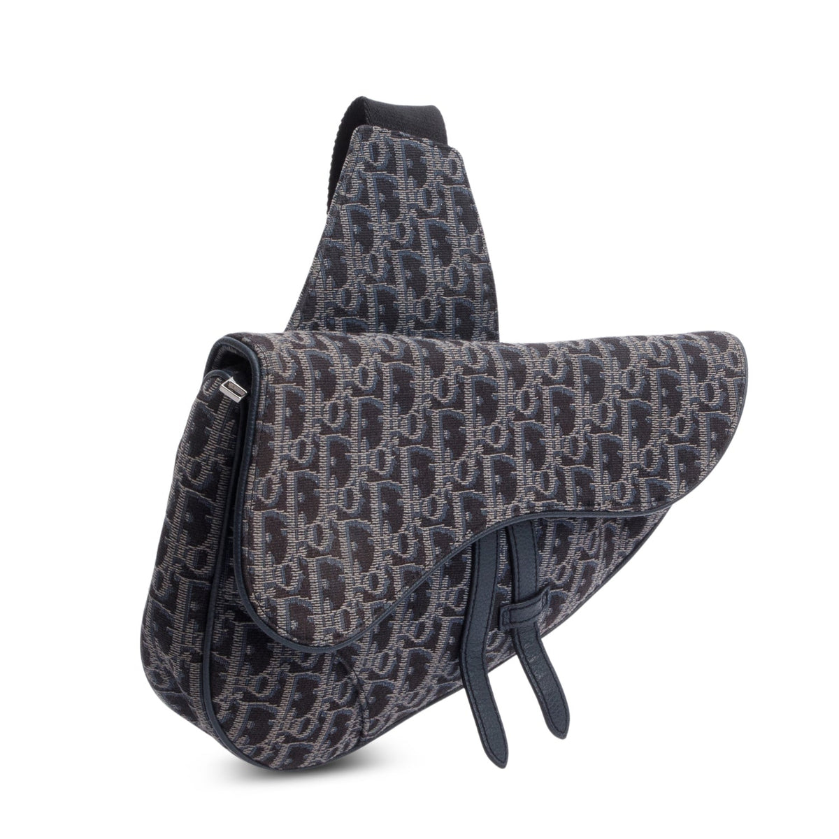 Christian Dior Black Oblique Jacquard Saddle Bag Rovelle Bags