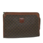 Luxury CELINE Macadam Canvas Clutch Bag PVC Brown 61680