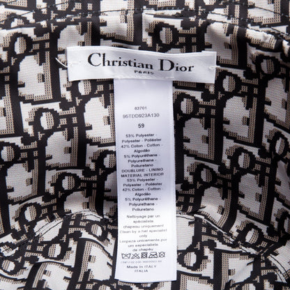 Christian Dior Black Cotton Teddy-D Reversible Small Brim Bucket Hat Rovelle Bags