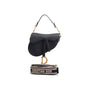 Christian Dior Black Grained Calfskin Leather Mini Saddle Bag Rovelle Bags