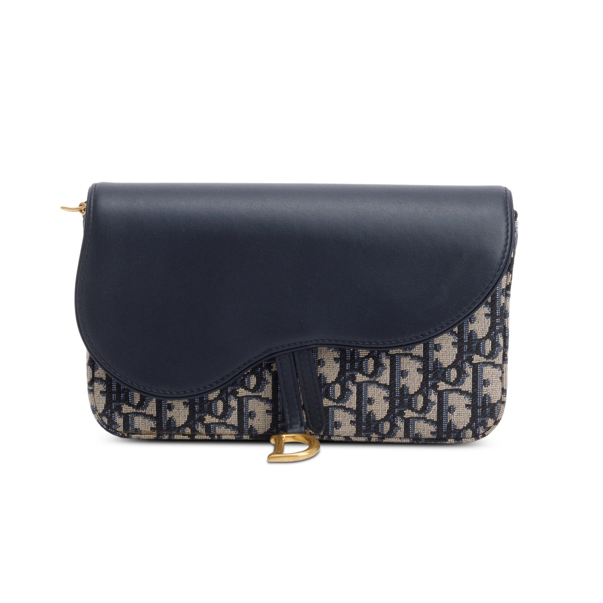 Christian 2024 Dior Oblique Jacquard Medium Saddle Pouch with Chain Rovelle Bags