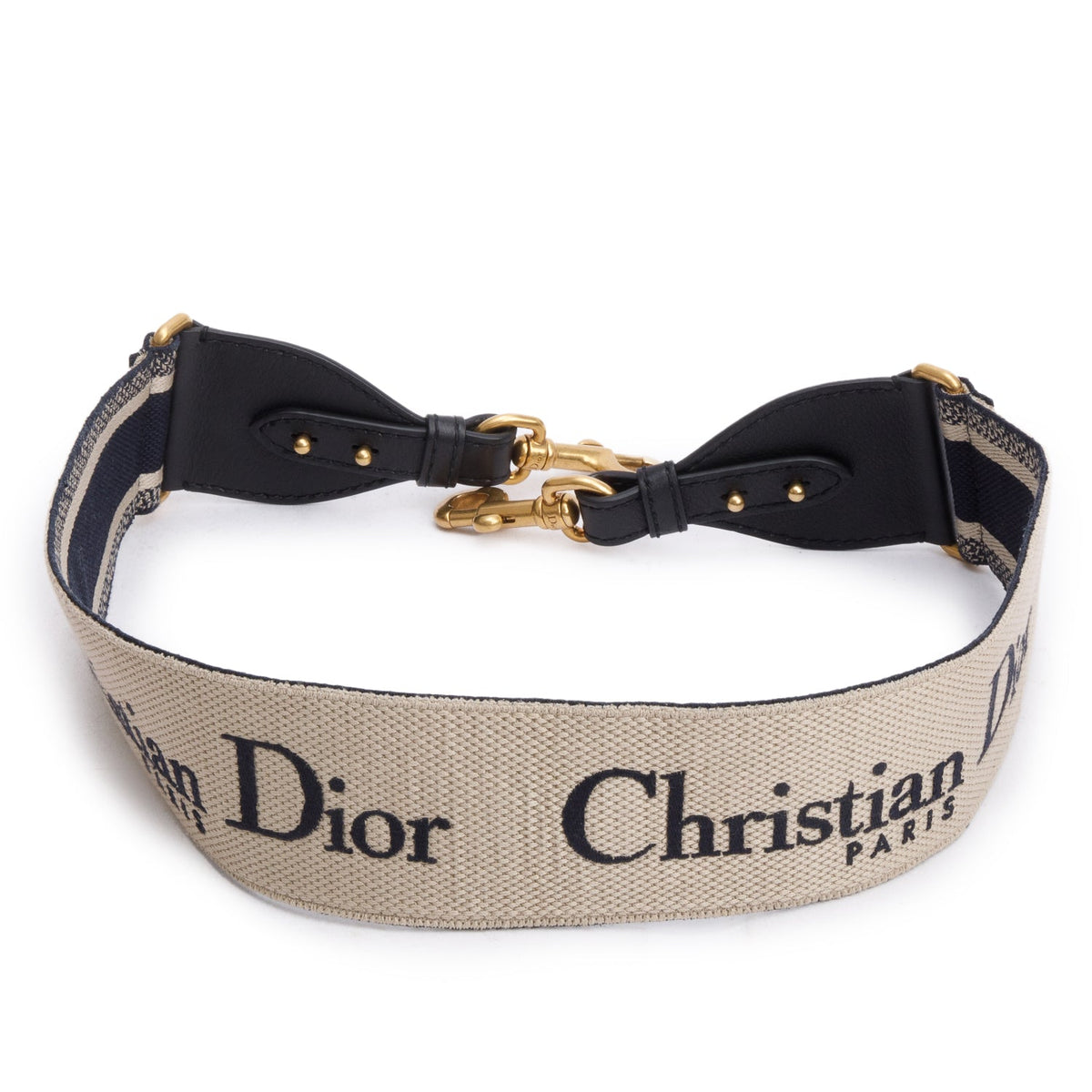 Christian Dior Navy/Beige Embroidered Woven Shoulder Strap Rovelle Bags