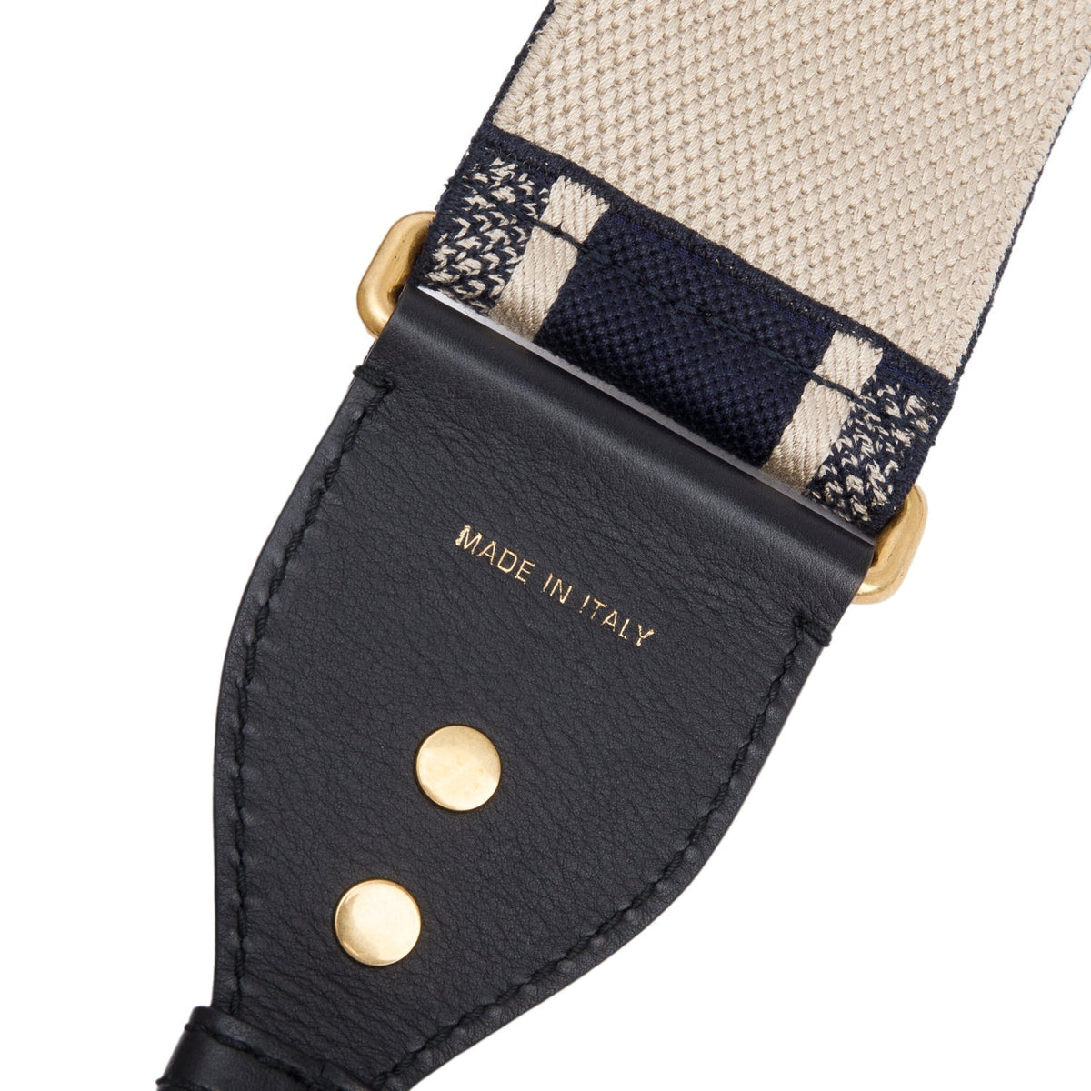Christian Dior Navy/Beige Embroidered Woven Shoulder Strap Rovelle Bags