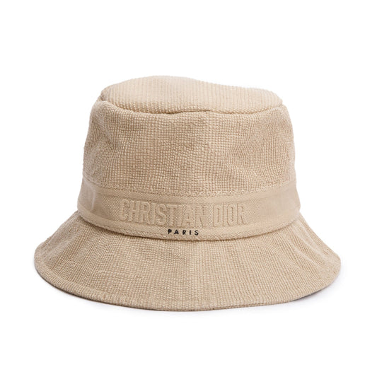 Christian Dior Beige Embroidery Small Brim Bucket Hat Rovelle Bags