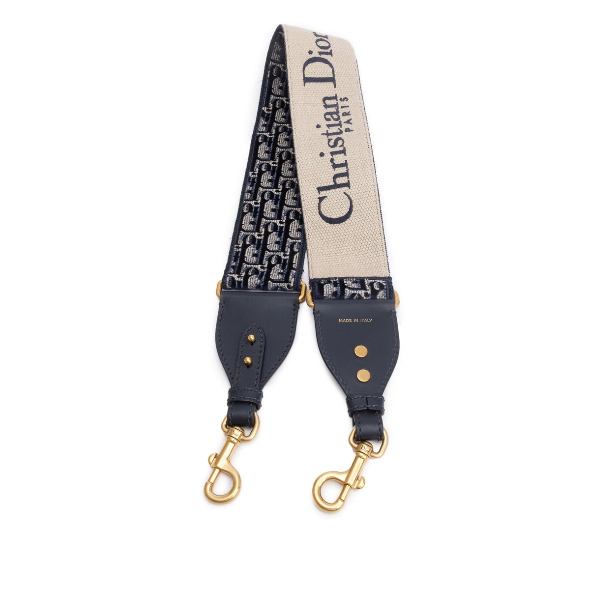 Christian Dior Navy/Beige Oblique Woven Shoulder Strap Rovelle Bags