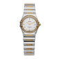 Stainless Steel 18K Yellow Gold Diamond Bezel Mother of Pearl 25.5mm Constellation My Choice Quartz Watch 1376.71.00