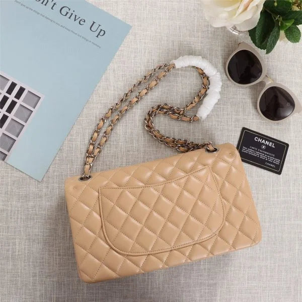 Chanel Classic Double Flap 25 Shoulder Bag Beige