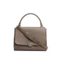 Celine Taupe Calfskin Leather Suede Trim Medium Trapeze Bag