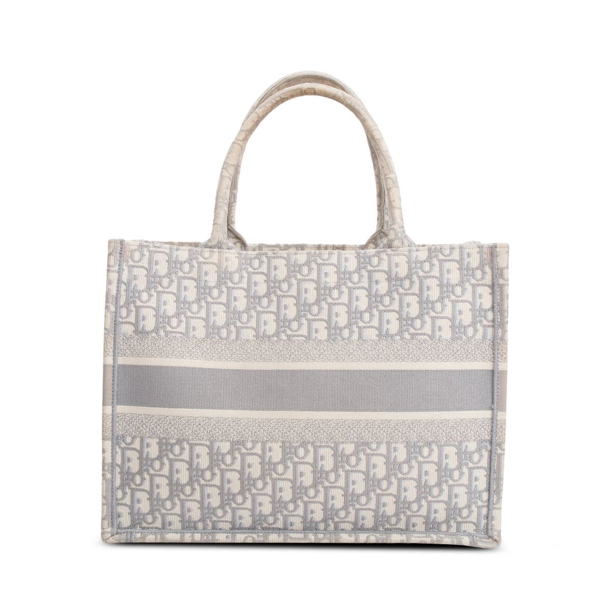 Christian Dior 2020 Grey Oblique Embossed Leather Medium Book Tote Rovelle Bags