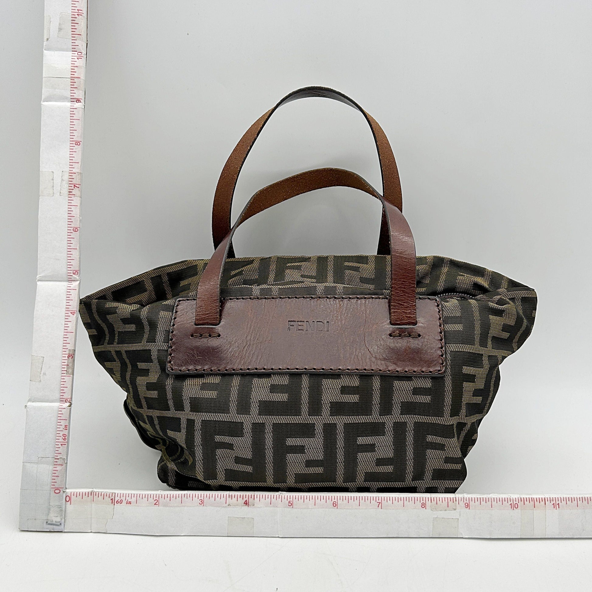 Fendi Zucca FF Top Handle Bag - Brown Handle Bags, Handbags fe8814vf Rovelle Bags