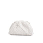 Bottega Veneta White Calfskin Intrecciato Leather The Mini Pouch