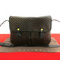 CELINE Shoulder Bag Leather, PVC black Macadam Blason Triomphe Pattern Women