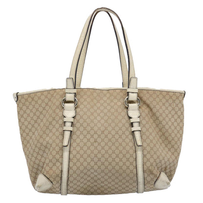 Luxury CELINE Macadam Canvas Tote Bag Beige 62341