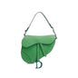 Christian Dior 2021 Green Grained Calfskin Leather Medium Saddle Bag Rovelle Bags