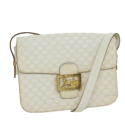 Luxury CELINE Macadam Canvas Shoulder Bag PVC Leather Whe 62462