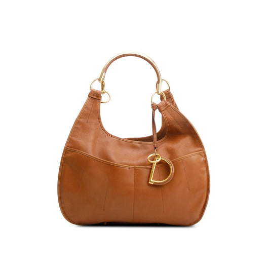 Christian Dior Brown Leather Brandy 61 Hobo Rovelle Bags