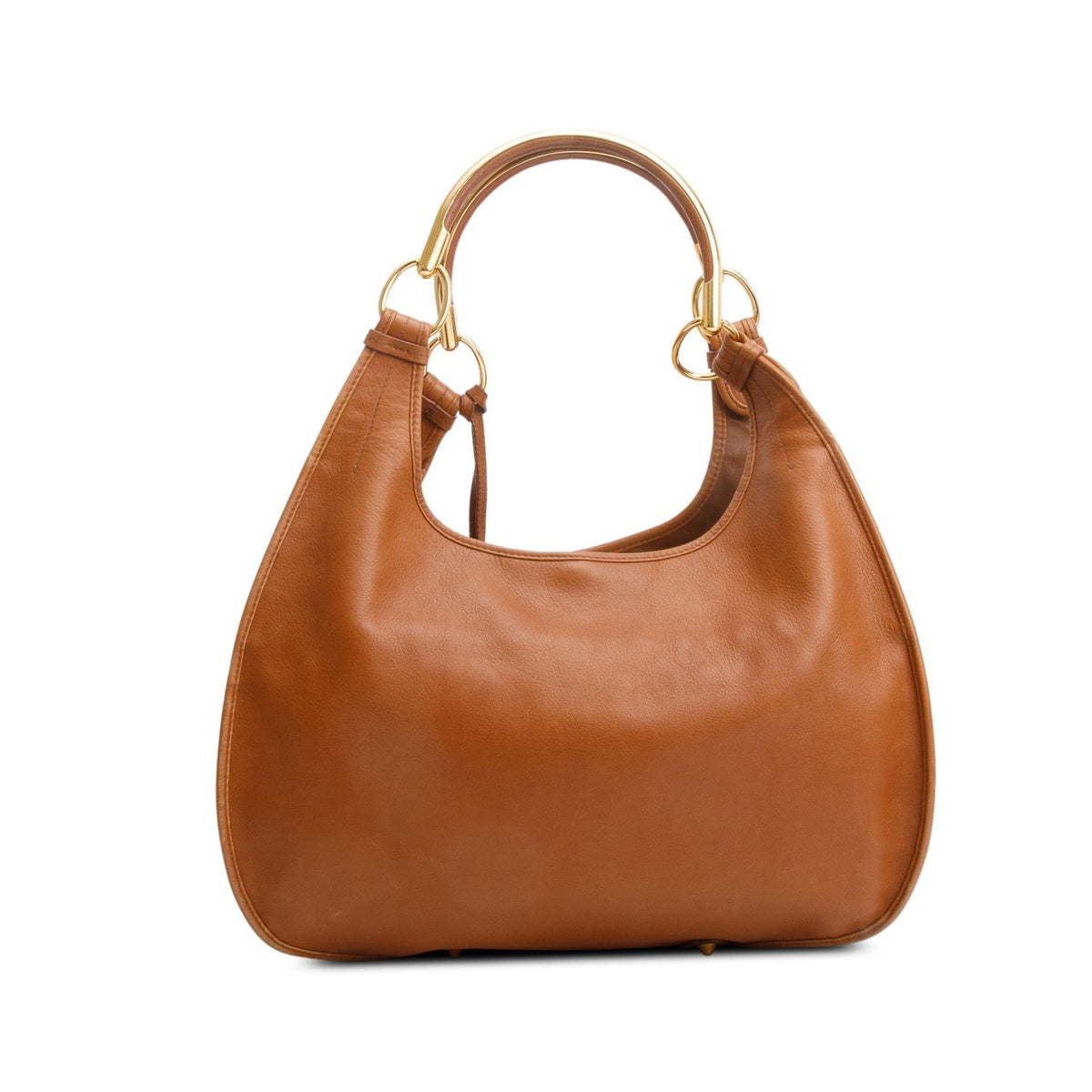 Christian Dior Brown Leather Brandy 61 Hobo Rovelle Bags