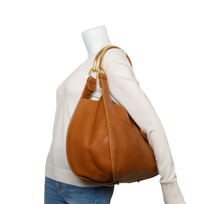 Christian Dior Brown Leather Brandy 61 Hobo Rovelle Bags